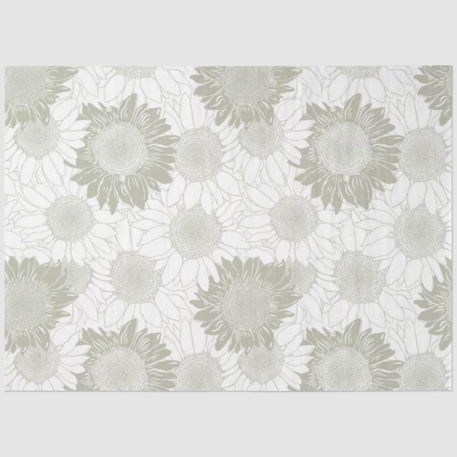 Papel De Seda Sage Sunflower (Anverso)