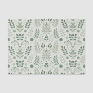 Papel De Seda Sage y Círculos Verde