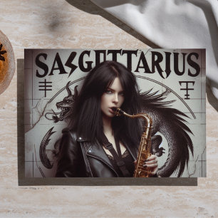Papel De Seda Sagitario Zodiaco Músico Saxofón Decoupage 