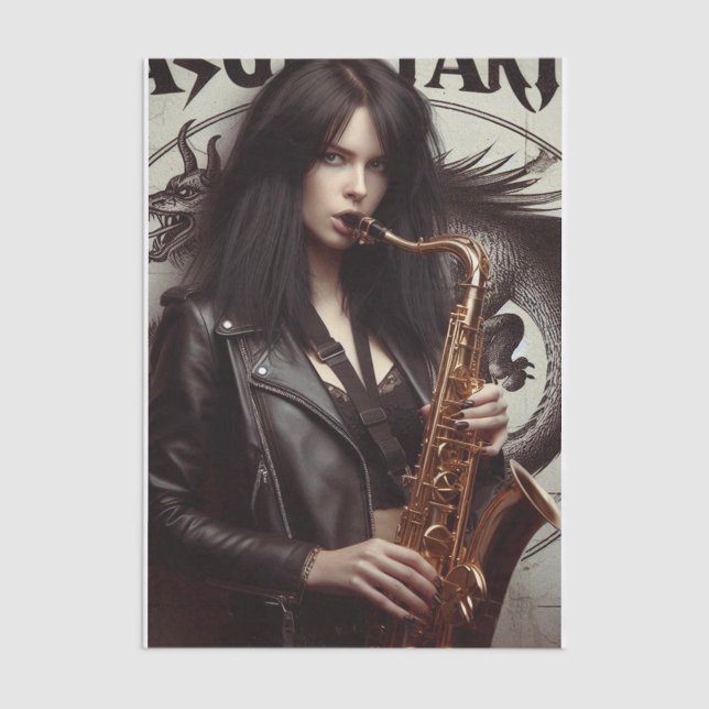 Papel De Seda Sagittarius Zodiac Músico Saxofón Desnupación (Subido por el creador)