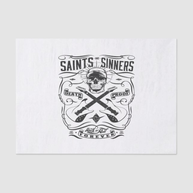 Papel De Seda saint and sinners rock n roll forever death proof (Anverso)