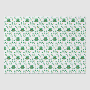 Papel De Seda Saint Patrick's Lucky Leprechaun, Moneda y Clovers