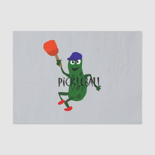 Papel De Seda Salmuera divertida que juega Pickleball (Anverso)