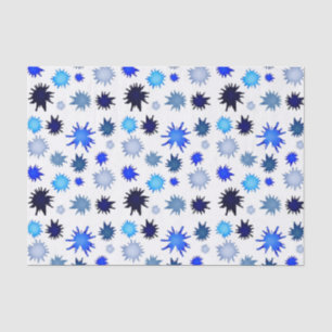 Papel De Seda Salpicadura de pintura en patrón azul