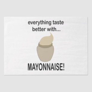 Papel De Seda Salsa de Mayonesa Comida Divertida Mayonesa
