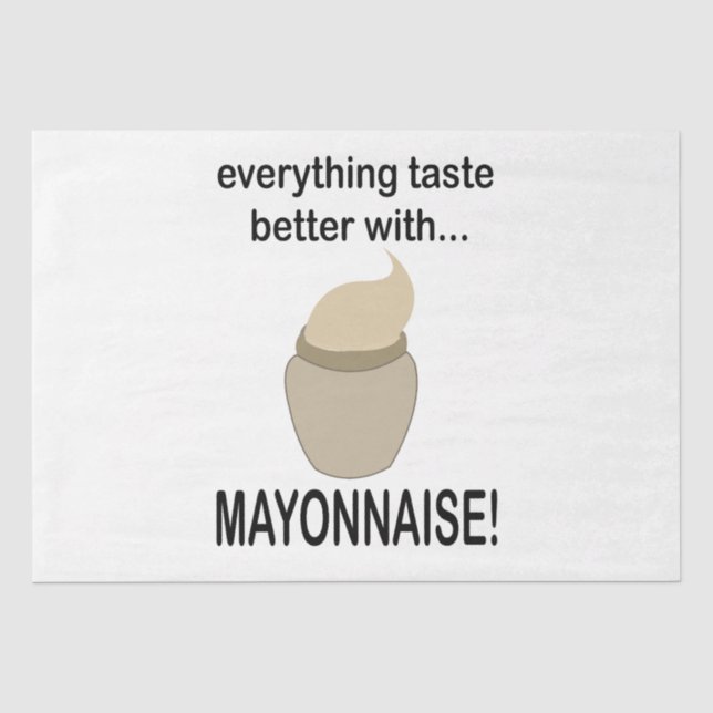 Papel De Seda Salsa de Mayonesa Comida Divertida Mayonesa (Anverso)