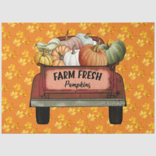 Papel De Seda Saltos de oro de la calabaza Personalizar de otoño