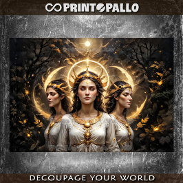 Papel De Seda Saluda a la diosa griega con tres formas