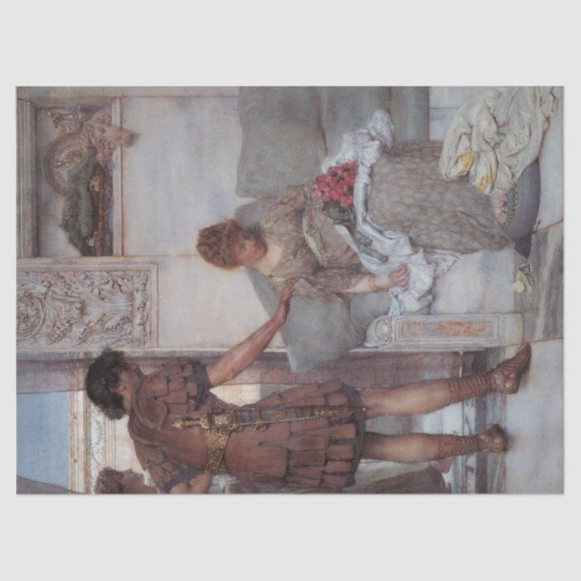 Papel De Seda Saludo silencioso (por Lawrence Alma-Tadema) (Anverso)
