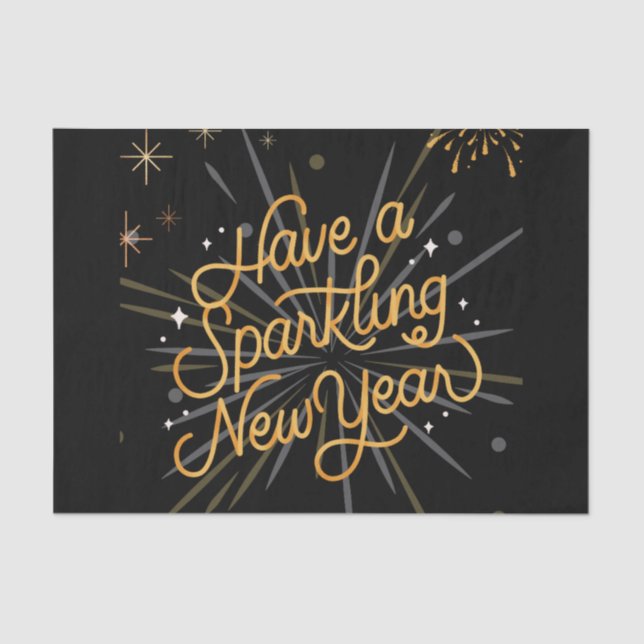 Papel De Seda Saludos al Año Nuevo: ¡Celebremos juntos! (Anverso)