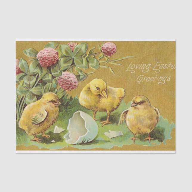 Papel De Seda Saludos de amor de Pascua (Anverso)