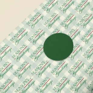 Papel De Seda Saludos de temporada a los Navidades de Gingham