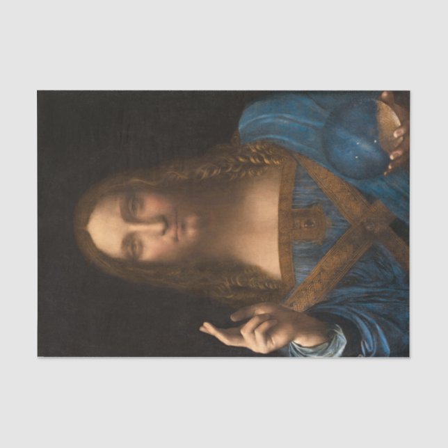 Papel De Seda Salvador Mundi de Leonardo da Vinci (Anverso)
