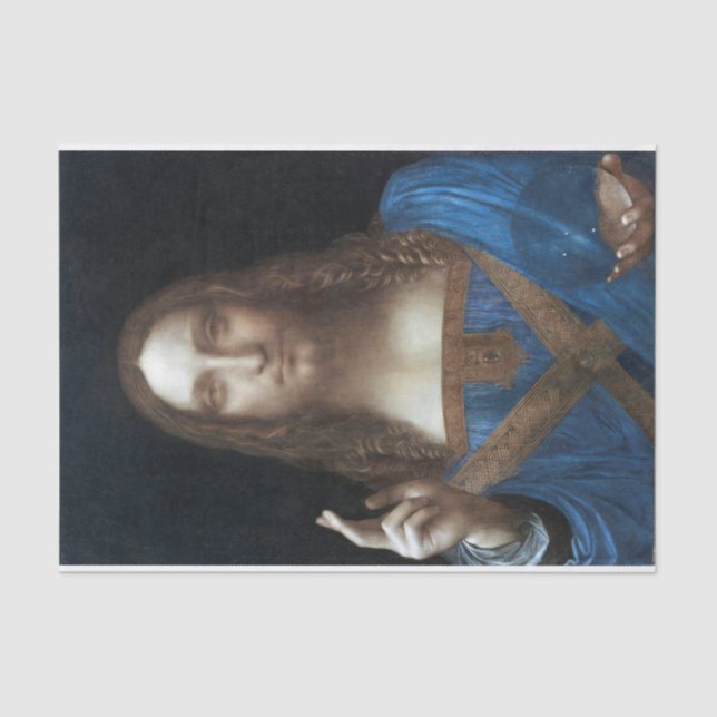 Papel De Seda Salvador Mundi, Jesucristo, Leonardo da Vinci (Anverso)