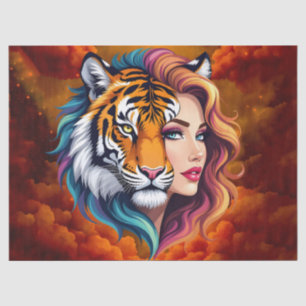 Papel De Seda Salvaje interior – Diosa del Espíritu del Tigre.