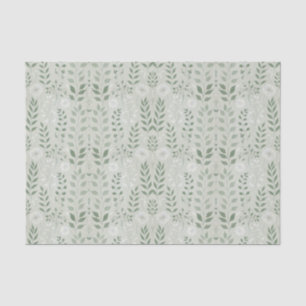 Papel De Seda Salvia y Dandeliones Verde