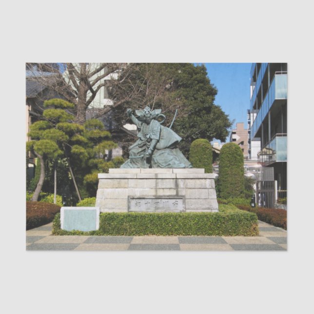 Papel De Seda Samurai Kamakura Gongoro Kagemasa Kabuki Estatua (Anverso)