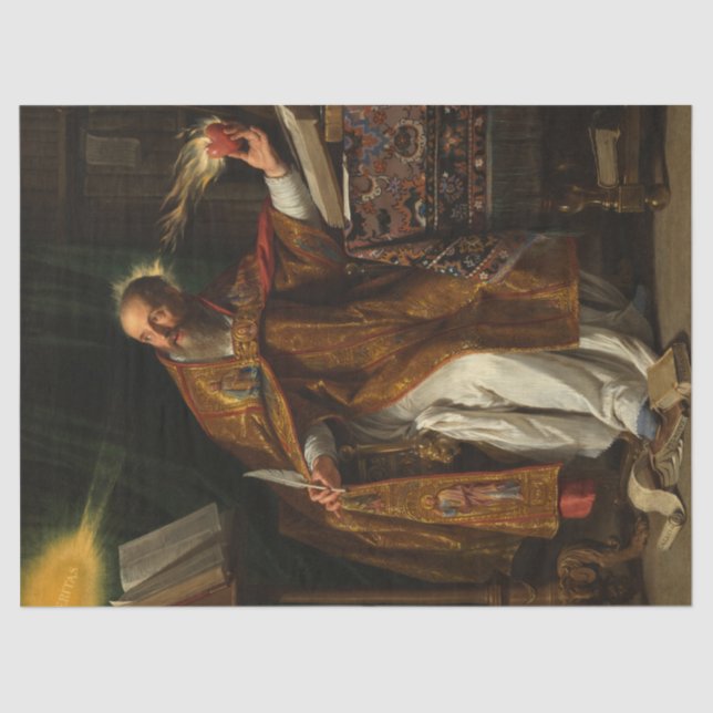 Papel De Seda San Agustín por Philippe de Champaigne (Anverso)