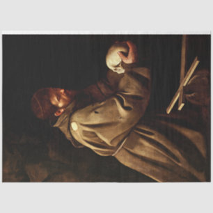 Papel De Seda San Francisco en oración (cristiana) (Caravaggio)
