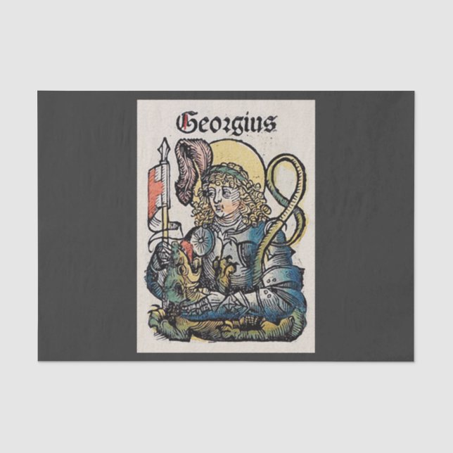 Papel De Seda San Jorge de la Crónica de Núremberg (Anverso)