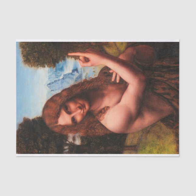 Papel De Seda San Juan Bautista, 1520 por Salai (Anverso)