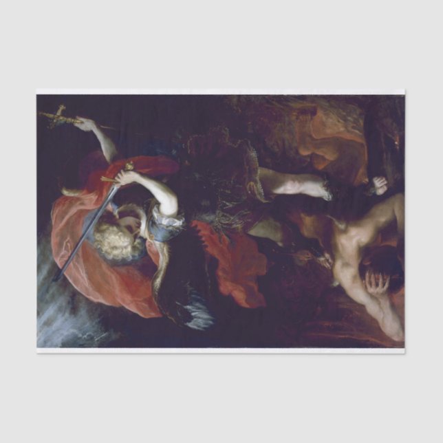 Papel De Seda San Miguel el Arcángel de Claudio Coello (Anverso)