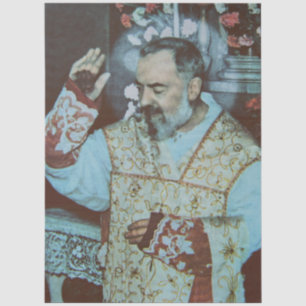 Papel De Seda San Padre Pío de Pietrelcina El Sacerdote Seráfico