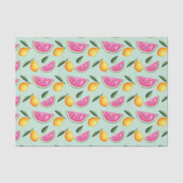Papel De Seda Sandía Rosa & Limones (Diseño 29 Serie Rosa)