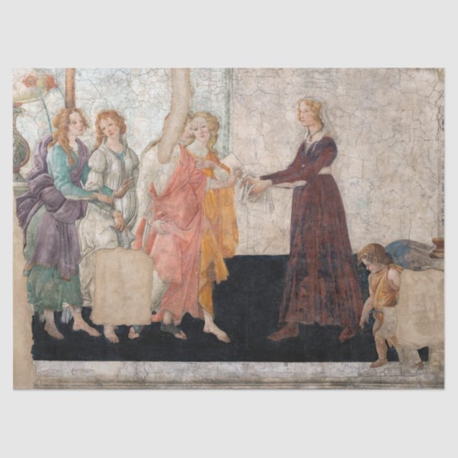 Papel De Seda Sandro Botticelli - Venus y los Tres Grados (Anverso)