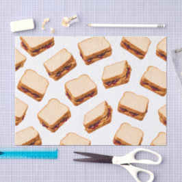 Papel De Seda Sándwich de mantequilla de maní y mermelada