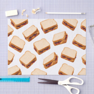 Papel De Seda Sándwich de mantequilla de maní y mermelada