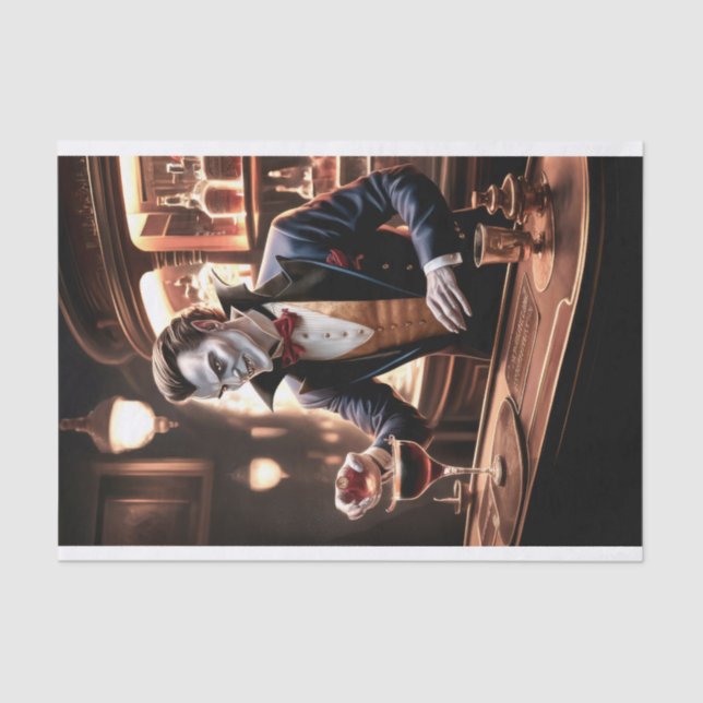 Papel De Seda Sangre en el bar, impedimento de Drácula (Anverso)