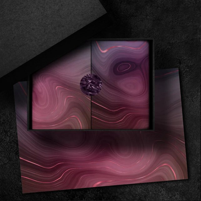 Papel De Seda Sangria Strata | Moody Pink y Purple Luxe Agate (Subido por el creador)