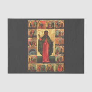 Papel De Seda Santa Anastasia la Libertadora Arte Bizantino