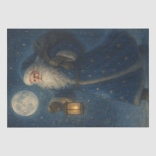 Papel De Seda Santa Azul bajo la Luz de la Luna con Linterna —No