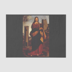 Papel De Seda Santa Bárbara Icono Sagrado Arte Gráfico