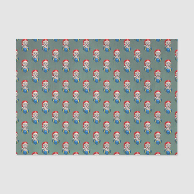 Papel De Seda Santa Claus bebé (Anverso)