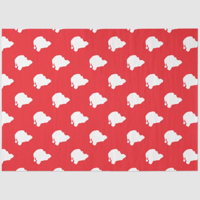 Papel De Seda Santa Claus en rojo (Anverso)