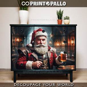 Papel De Seda Santa Claus en un pub tomando un descanso de los N