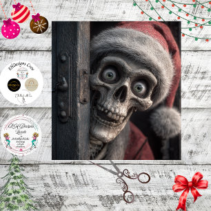 Papel De Seda Santa Claus Esqueleto Decoupage Muerto de Serio Es