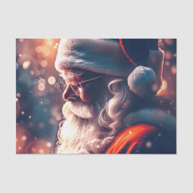 Papel De Seda Santa Claus Feliz Navidad (Anverso)