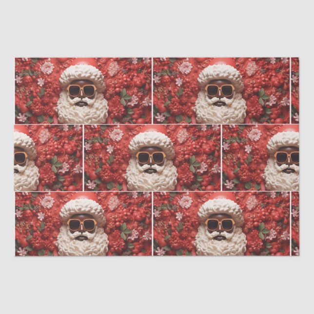 Papel De Seda Santa Claus Melanin Navidades 3D St. Nick (Anverso)