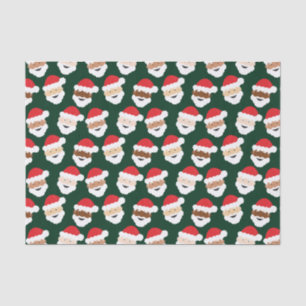 Papel De Seda Santa Claus Navidades diversos de piel verde roja