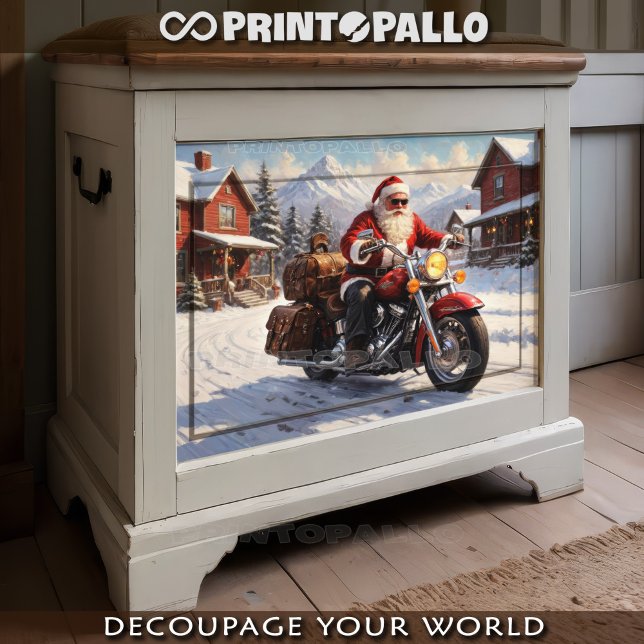 Papel De Seda Santa claus se va de vacaciones montando una bicic (Subido por el creador)