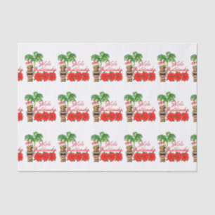 Papel De Seda Santa Claus Tiki Mele Kalikimaka