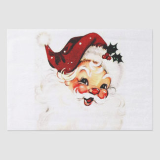 Papel De Seda Santa Claus Vintage: Encanto Navideño Alegre