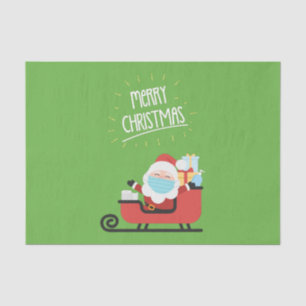 Papel De Seda Santa Claus Viste Una Máscara Para Navidades