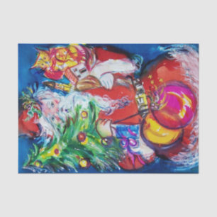 PAPEL DE SEDA SANTA CON NAVIDAD Y REGALOS