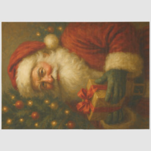 Papel De Seda Santa con regalo de Navidad Decoupage