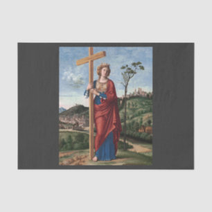 Papel De Seda Santa Elena con la Verdadera Cruz Arte Sagrado
